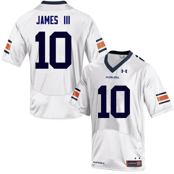 Auburn Tigers Men's Paul James III #10 White Under Armour Stitched College NCAA Authentic Football Jersey ZFA1874OT